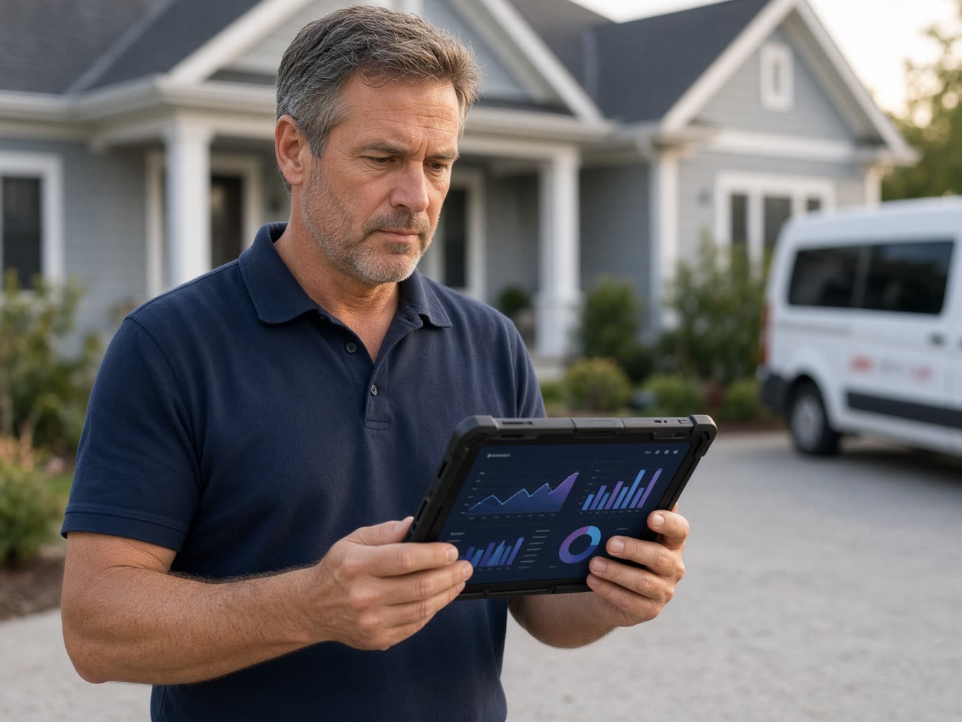 Contractor using Northline in the field